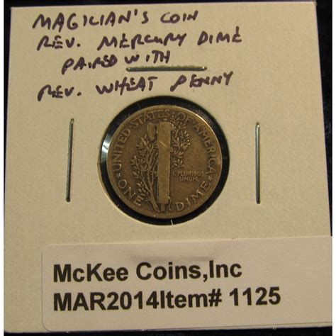 1125 Mercury Dime Magician Coin Magician Coin Mercury Dime Reverse