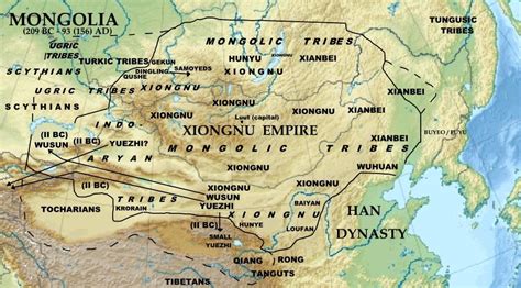 Xiongnu Empires In 209 Bc Modu Unified The Tribes Of The Mongolian