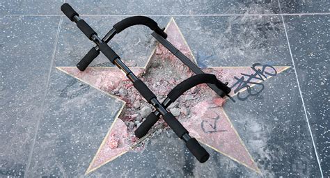 trump s hollywood walk of fame star vandalized politico