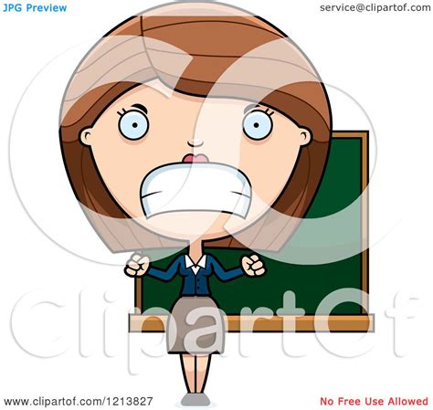 cartoon of a mad female teacher royalty free vector clipart by cory thoman 1213827