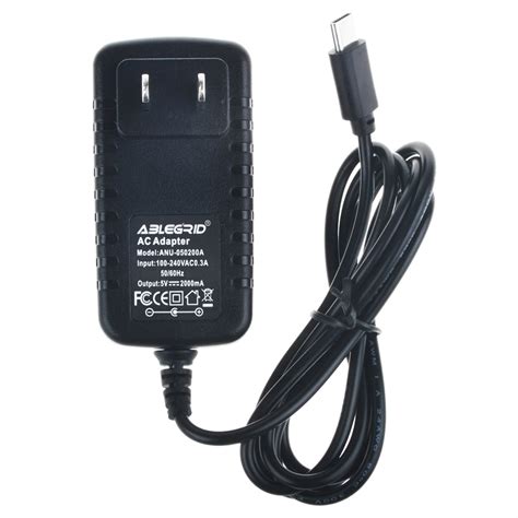 Ablegrid Ac Dc Adapter Chargr 5v 2a Type C Power Supply Cord Wall Charger