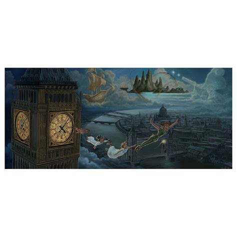 A Journey To Neverland 16hx36w Disney Peter Pan Fine Wall Art By Jared