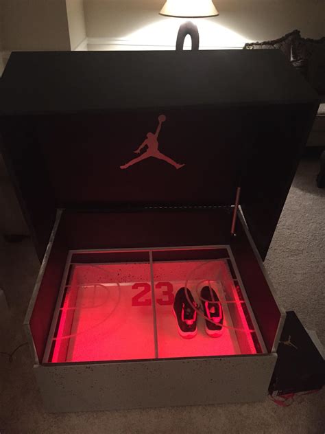 Giant Jordan Inspired Sneaker Storage Box Wooden Shoe Box Giant Shoe