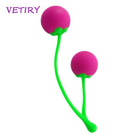 Vetiry Silicone Smart Ball Cherry Kegel Ball Vaginal Tight Exercise Smart Love Vagina Balls Sex