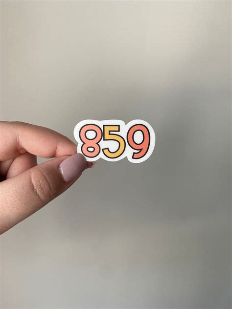 859 Area Code Sticker Kentucky Area Code Etsy