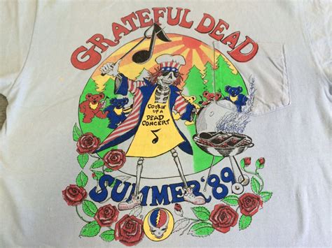 Vintage Grateful Dead Shirt 1989 Original Bootleg Summer Tour Cookin Up A Dead Concert Lot T