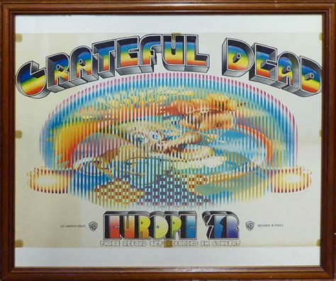 Grateful Dead Original Uk Poster Advertising The Three Record Set