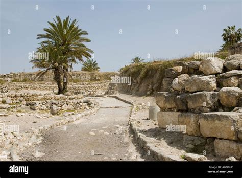 Israel Jezreel Valley Tel Megiddo General View Stock Photo Alamy