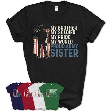 My Brother My Soldier Hero Proud Army Sister Women T Shirt Teezou Store
