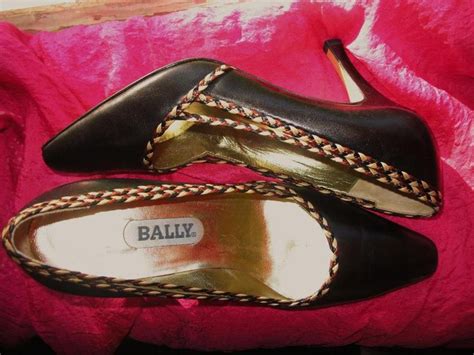 Bally Shoes Black Classy Leather Heelssize 7 M38 Made In Italy