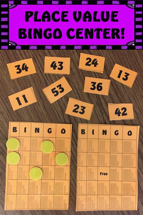 Place Value Bingo Center Base Ten Blocks 1st Grade Printable