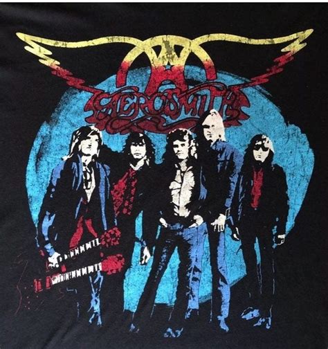 Aerosmith Rocks Tour 1976 Black Vtg Xl In 2021 Aerosmith Band