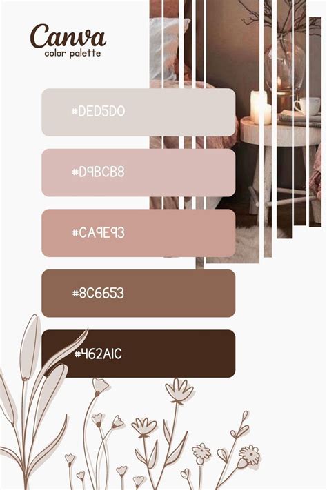 The Color Scheme For An Interior Design Project Is Shown In Brown Pink