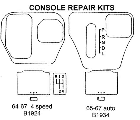 Console Repair Kits Diagram View Chicago Corvette Supply