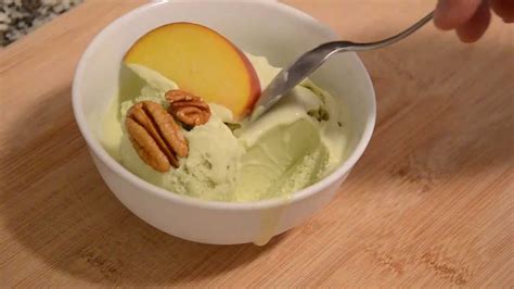 Heavenly pina colada ice cream. Homemade organic avocado ice cream - low fat - YouTube