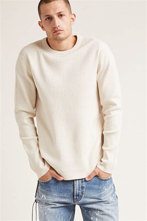 Ribbed Knit Sweater Men Sweater Men Shirt Style Mens Shirts