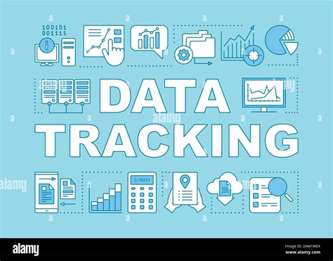Data Tracking Turquoise Word Concepts Banner Accounting System
