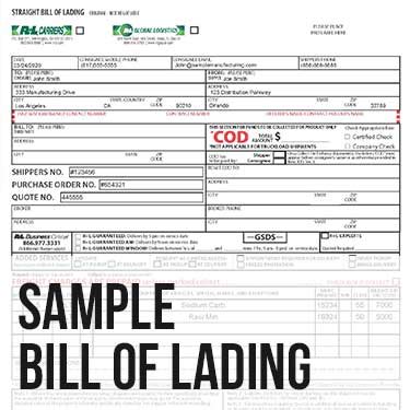 100.08 changes to a $25.20 per bill of lading bill of lading a change in the terms of the bill of lading authorizing a change regarding payment of freight charges (i.e. What is a Bill of Lading? | USA Truckload Shipping