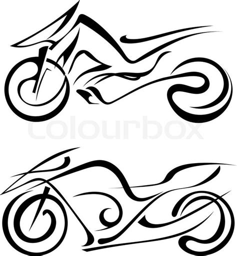 738x800 Silhouette Motorcycles Tribal Art Tattoos Motorcycle Drawing