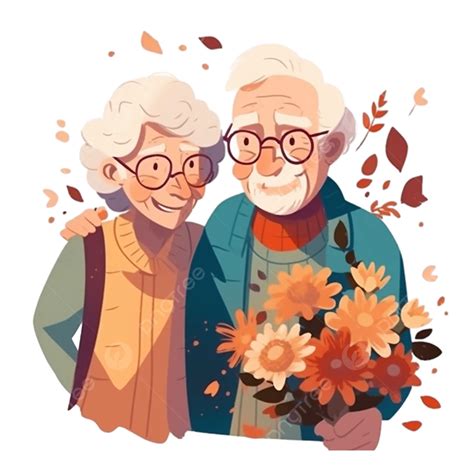 Gambar Karakter Kartun Hari Kakek Nenek Kakek Nenek Ilustrasi Png