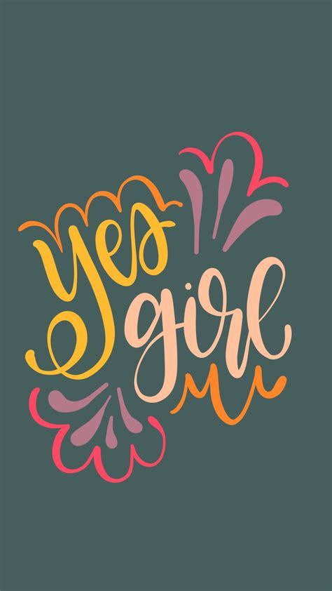 iPhone wallpaper art design quote girl | Simple words, Typography quotes