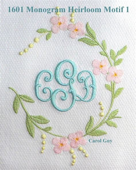 1601 Monogram Heirloom Motif1 Is An Exclusive Etsy Embroidery