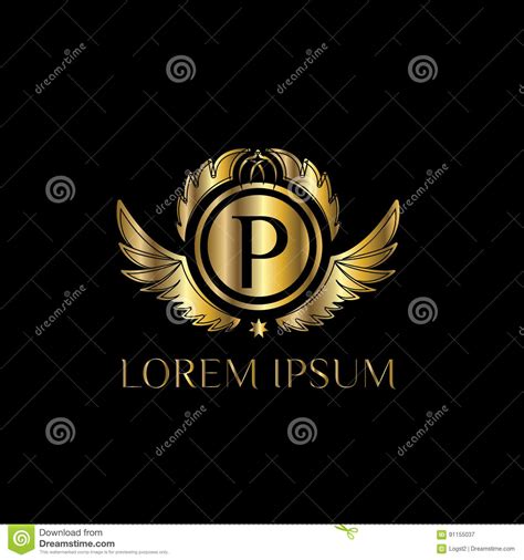 Luxury Letter P Logo Vector Logo Template Sign Symbol Icon Vector