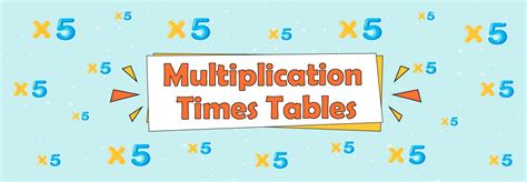 Multiplication Times Tables 5x Magic Tables Learningmole
