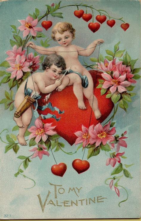 Vintage Valentines Postcard Embossed 35 Cartes De Saint Valentin
