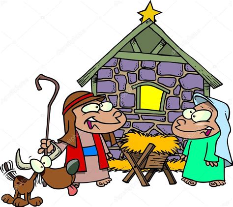 Cartoon Nativity Scene Premium Vector In Adobe Illustrator Ai Ai