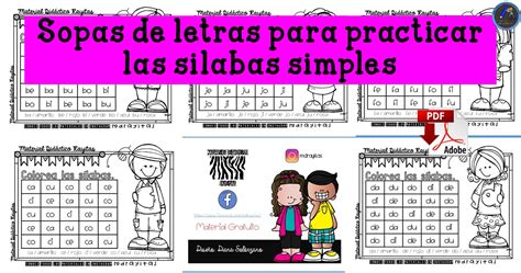 Sopas De Letras Para Practicar Las S Labas Simples Imagenes Educativas