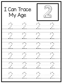 Worksheets and printables that help children practice key skills. 10 How Old I Am Age 2 Number Tracing and Learning Preschool Worksheets and Acti