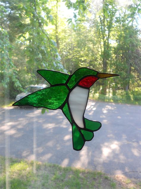 Stained Glass Hummingbird Stained Glass Birds Stained Glass Projects Stained Glass Patterns