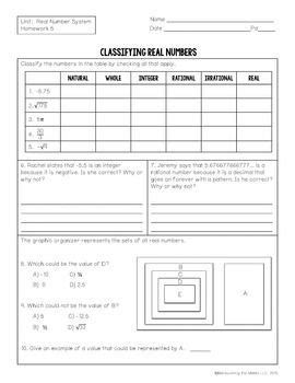 For rational numbers show that the decimal expansion repeats eventually, and. Rational And Irrational Numbers Worksheet 8th Grade Pdf ...