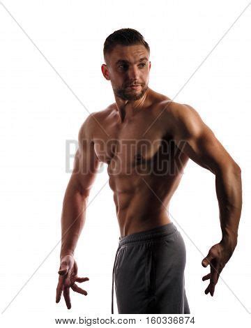 Bodybuilder Posing On Image Photo Free Trial Bigstock