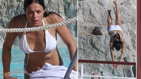 Fast And Furious Michelle Rodriguez Dons A Skimpy White Bikini As She