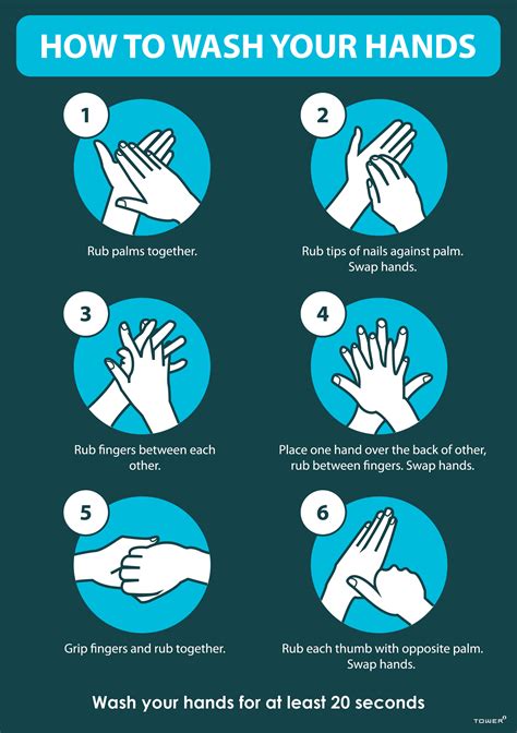 Hand Washing Instructions 1 148mm X 210mm Vinyl Stickerandlabelsa