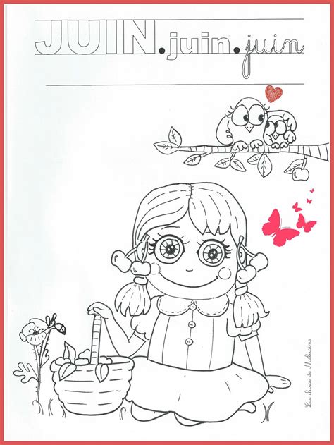 Coloriage de juin (2) façon Mélusine  la classe de Mélusine