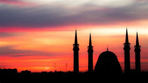 Sunset Architecture Mosque Sky 4k Sunset Mosque Architecture