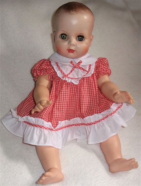 1950s Uneeda Dewdrop Doll All Soft Vinyl 19 Babydoll With Molded Hair