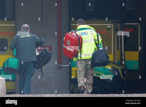 Led by Unions, ambulance drivers in the UK go on strike. Striking
