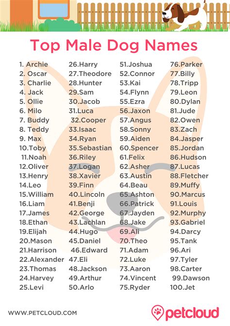 50 Best Ideas For Coloring Dog Names For Boys