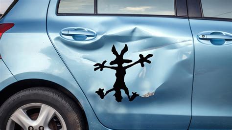 Wile E Coyote Funny Car Van Camper Motorhome Dent Vinyl Decal Etsy