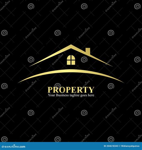 Gold House Outline Icon Can Be Used For Realty Estate Apartments