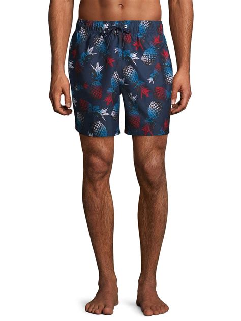 george men s and big men s 6 patriotic pineapple swim trunks up to size 3xl