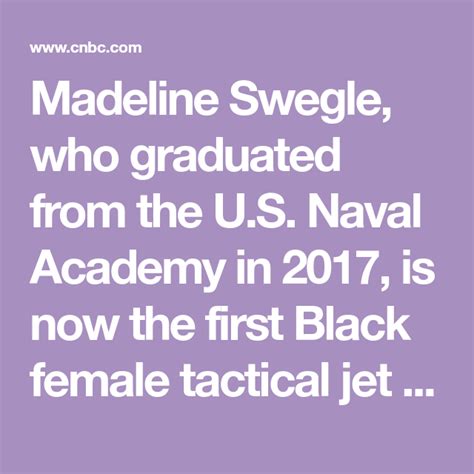 Madeline Swegle Makes History As Us Navys First Black Female