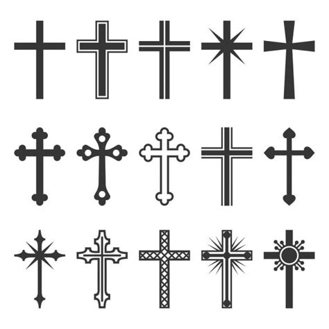 Christian Crosses — Stock Vector © Soleilc 6827388