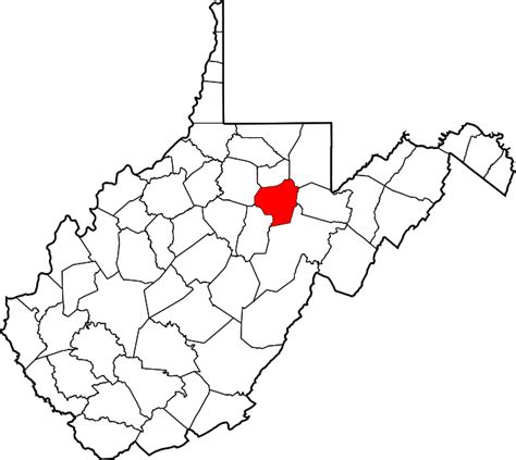 Filemap Of West Virginia Highlighting Barbour Countysvg