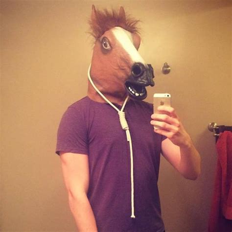 Through years of breeding, humans have developed many different colors and patterns in their fur. My Halloween Costume "Hung Like a Horse" : HorseMask
