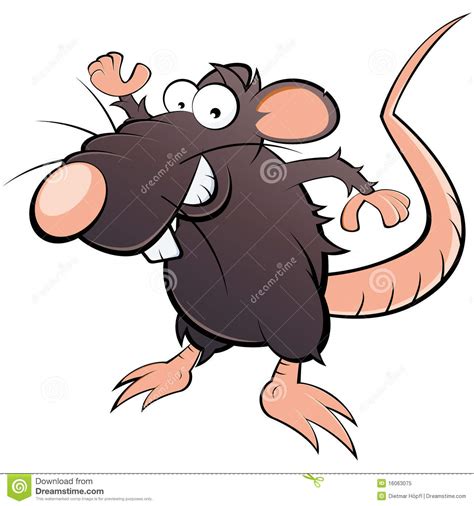 Humorous Rat Cartoon Stock Vector Illustration Of Brown